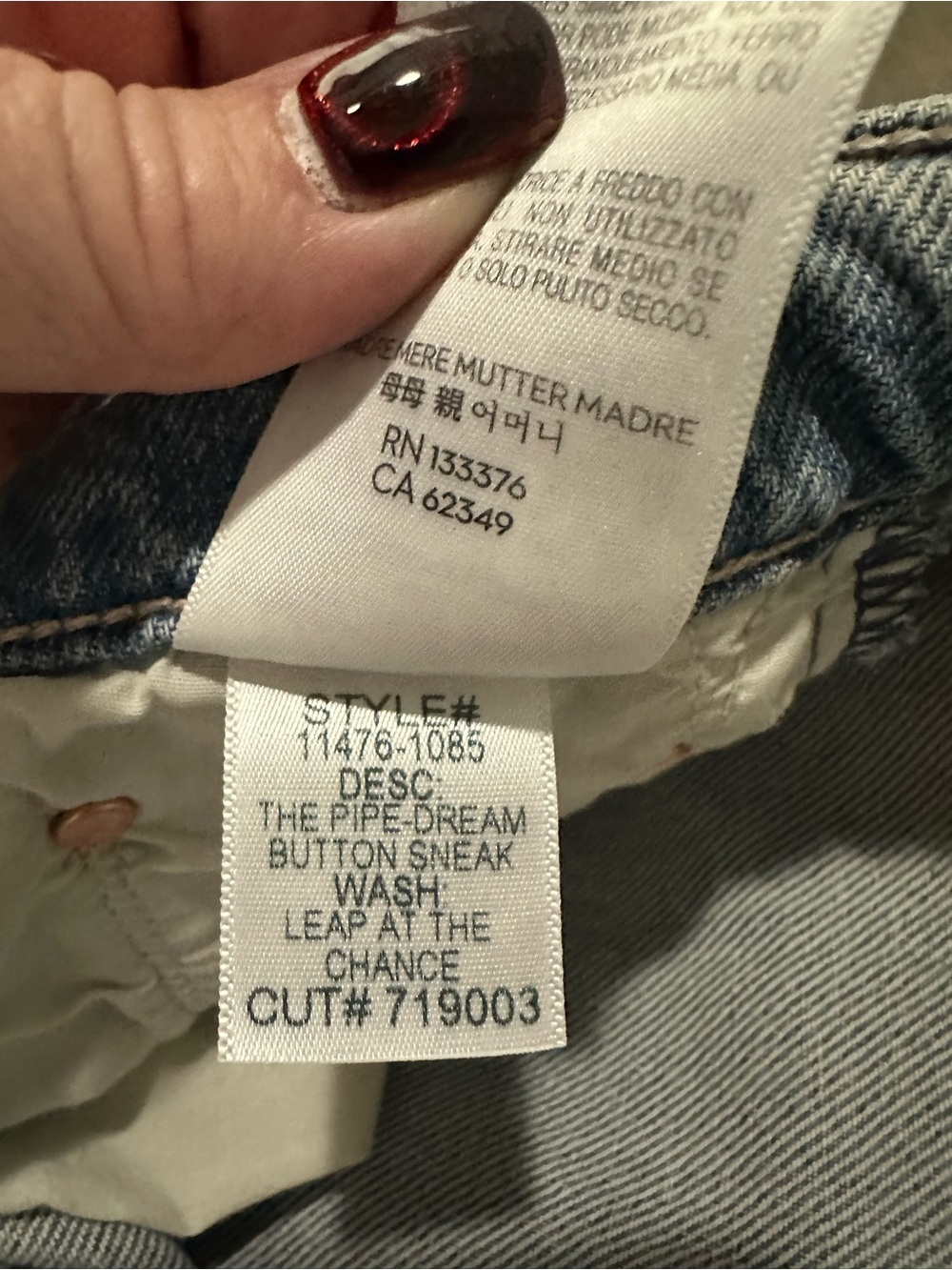 NWOT MOTHER The Pipe Dream Button Sneak Jeans Size 27 Leap at the Chance wash - Picture 8 of 8
